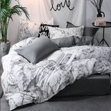 3-Piece Duvet Cover Set with Pillowcases - Modern Print & Solid Options