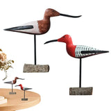 2-Piece Wood Bird Silhouette Sculptures