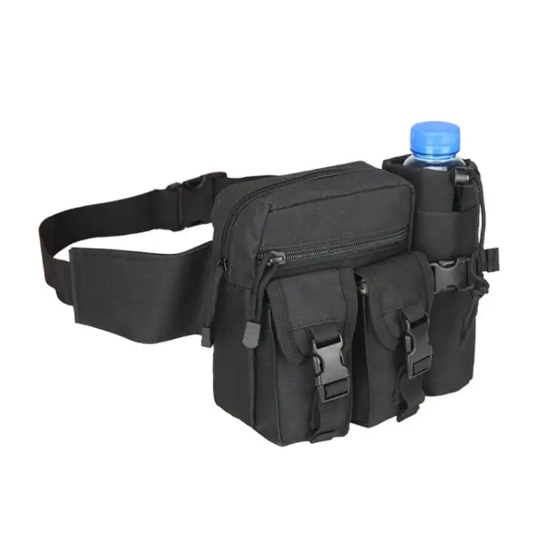 Tactical Nylon Outdoor Waist Pack with Bottle Holder