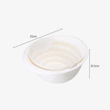 Rotatable Double Drain Basket – Fruit & Vegetable Washing, Storage, and Strainer Tool