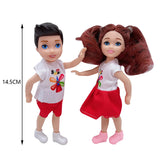 30cm Family Doll Set with Pregnant Mom and Accessories