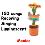 Rechargeable Dancing Cactus Plush Toy with Lights and Music