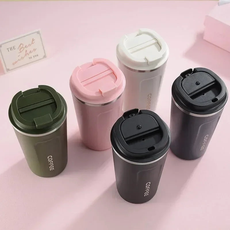 Portable 304 Stainless Steel Insulated Coffee Cup – 380ml/510ml