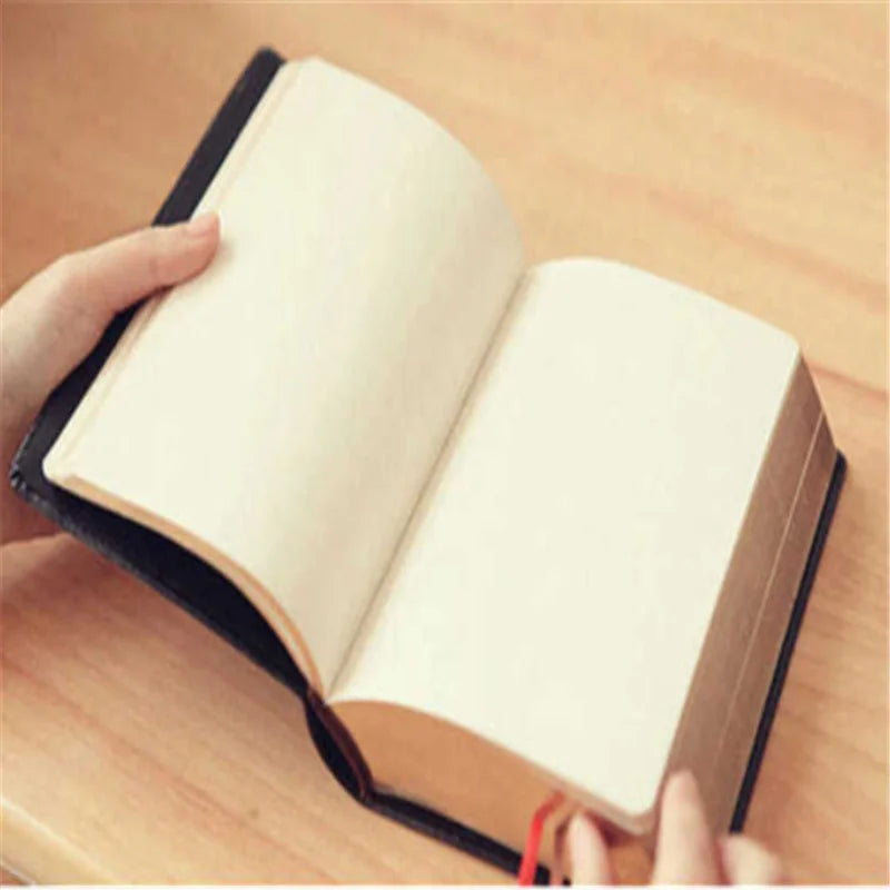 Vintage Leather Hardcover Notebook, 120 Pages, Daily Planner & Diary