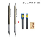 MROOFUL Mechanical Pencil Set – 0.3mm to 2.0mm, Full Metal Design for Art, Drawing, and Office Use
