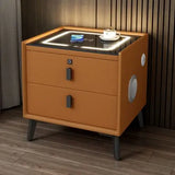 Modern Metal Smart Nightstand with Storage