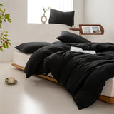 100% Washed Cotton Duvet Cover - Japanese Minimalist Style