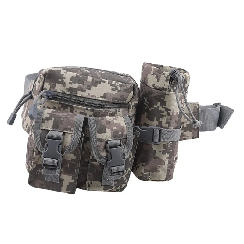 Tactical Nylon Outdoor Waist Pack with Bottle Holder