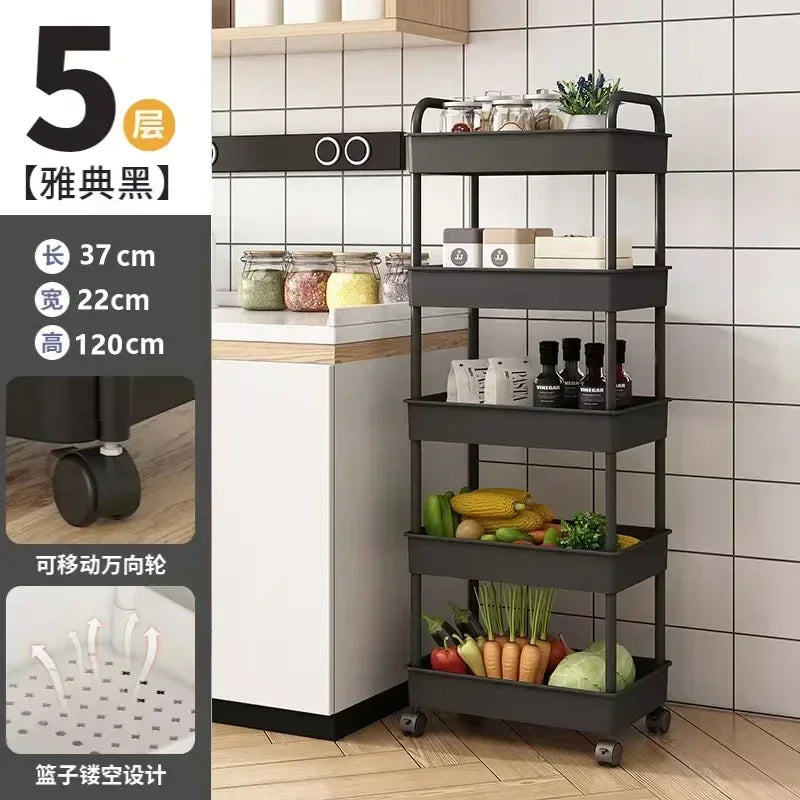 Rolling Storage Cart with Multiple Levels