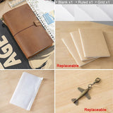 Moterm 100% Genuine Leather Travel Notebook, Vintage Cowhide Journal with Replaceable Inserts