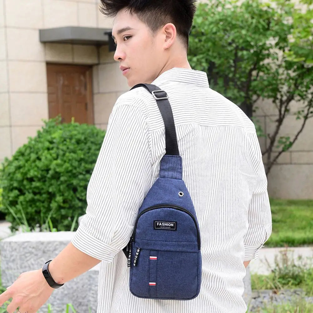 Water-Resistant Oxford Sports Chest Bag