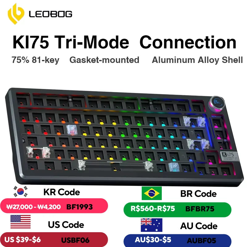 Ki75 Wireless Hot-Swappable Mechanical Keyboard Kit