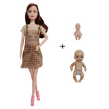 30cm Pregnant Doll Set with Twins and Fashion Accessories