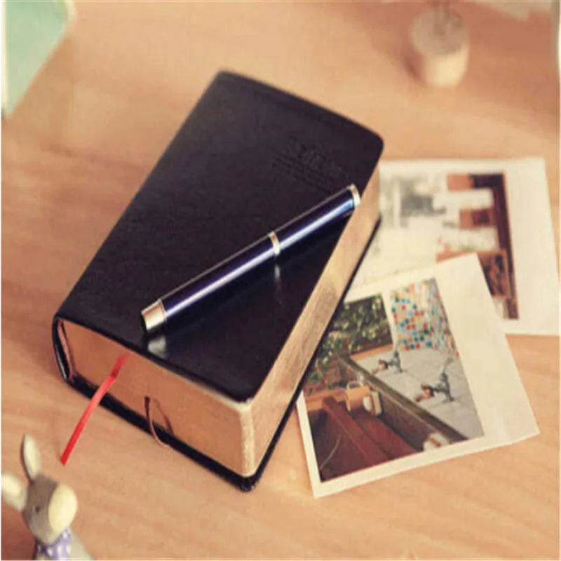 Vintage Leather Hardcover Notebook, 120 Pages, Daily Planner & Diary