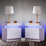 Modern Minimalist Bedside Table with Light