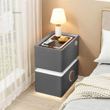 Smart Nordic Bedside Table with Multi-Function Features