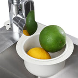VKTECH Stainless Steel Kitchen Sink Drain Basket – Swan Food Filter, Corner Strainer