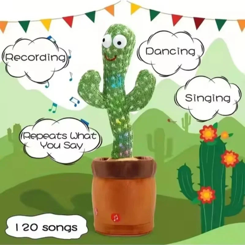 MIVM Dancing Talking Cactus Toy – Interactive Plush with Music