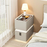 Smart Nordic Bedside Table with Multi-Function Features