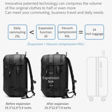 60L Vacuum Compression Travel Backpack with Pump - Airline Approved