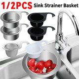 VKTECH Stainless Steel Kitchen Sink Drain Basket – Swan Food Filter, Corner Strainer