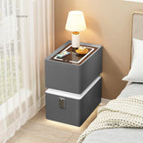 Smart Nordic Bedside Table with Multi-Function Features