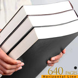 Ultra Thick 640-Page Business Notebook, A4/A5, PU Leather Cover