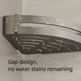 No-Drill Shower Corner Shelf with Towel Bar and Hooks