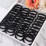 50-1000 Pcs Black Elastic Hair Ties for Girls