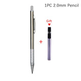 MROOFUL Mechanical Pencil Set – 0.3mm to 2.0mm, Full Metal Design for Art, Drawing, and Office Use