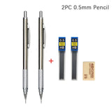 MROOFUL Mechanical Pencil Set – 0.3mm to 2.0mm, Full Metal Design for Art, Drawing, and Office Use