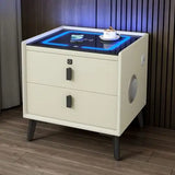 Modern Metal Smart Nightstand with Storage