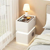 Smart Nordic Bedside Table with Multi-Function Features