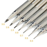 MROOFUL Mechanical Pencil Set – 0.3mm to 2.0mm, Full Metal Design for Art, Drawing, and Office Use