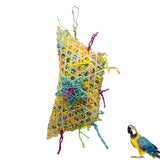 Colorful Wooden Parrot Bite Toy - Durable Chew Toy for Birds