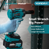 1000N.m Brushless Cordless Electric Impact Wrench for 18V Makita Battery