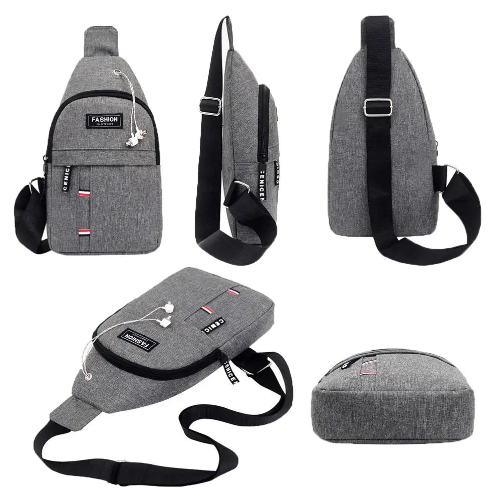 Water-Resistant Oxford Sports Chest Bag