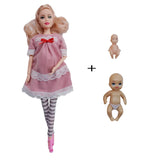 30cm Pregnant Doll Set with Twins and Fashion Accessories