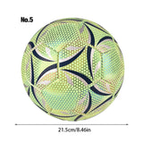 Glow-in-the-Dark Reflective Football – Size 4/5 Training Soccer Ball for Kids & Adults