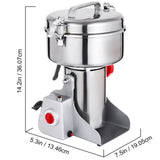VEVOR Electric Grain Grinder – 350g/750g/1000g, Stainless Steel, 1400W-2500W