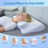 Memory Foam Cervical Pillow - 2 in 1 Ergonomic Contour Orthopedic Pillow